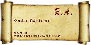 Rosta Adrienn névjegykártya
